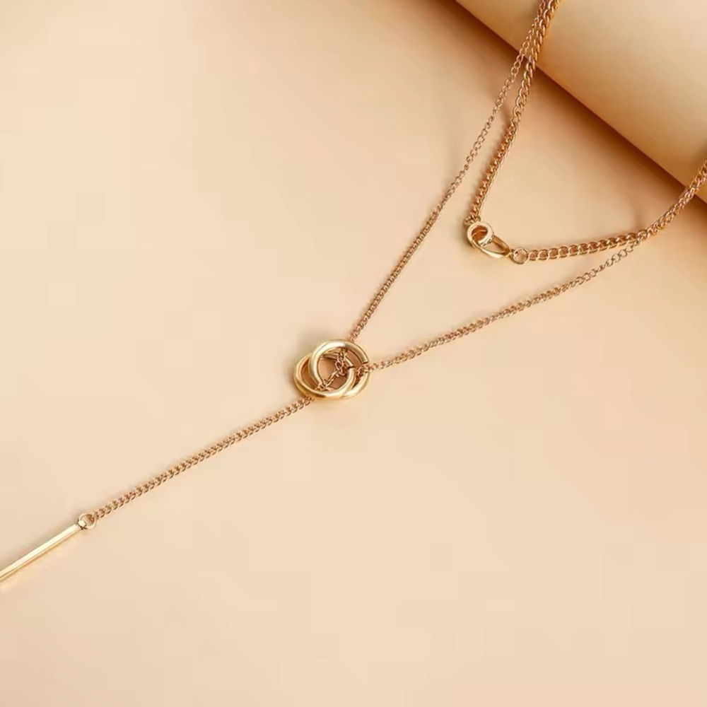 Vintage Layered Necklace Women's Bohemian Tassel Pendant Necklaces - Picture 3 of 6